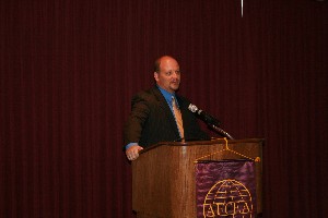 Norman Cool, TKC Communications, speaks at the September chapter luncheon on business continuity planning.   